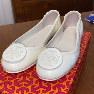 Tory Burch white flat